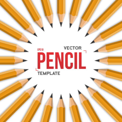 Vector colored pencil background template 06 template pencil colored background   