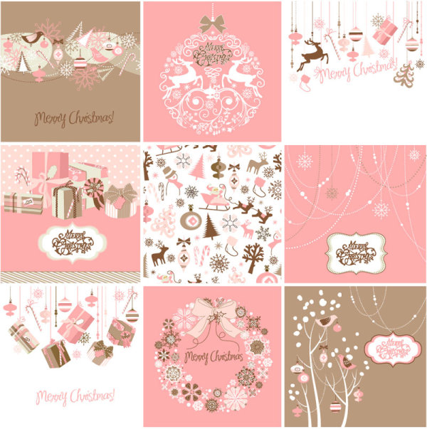 Vector set of Christmas style pattern Illustration 01 style pattern illustration christmas   