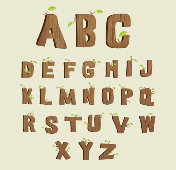 Excellent wooden alphabet design vector 04 wooden wood Excellent alphabet   