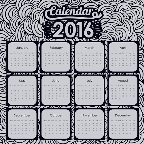 Calendar 2016 with graffiti background vecotr 02 graffiti calendar background 2016   