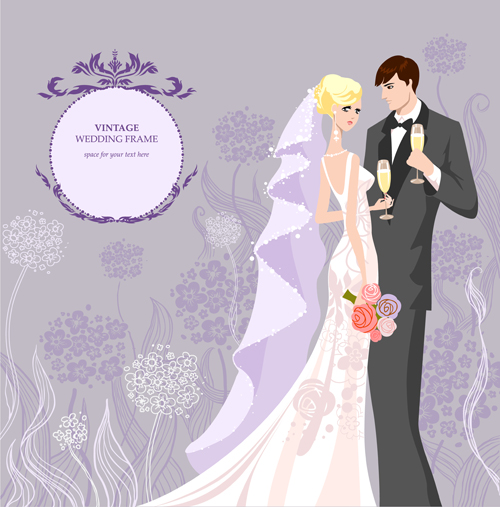 Romantic Wedding elements Backgrounds vector 01 wedding romantic elements element   