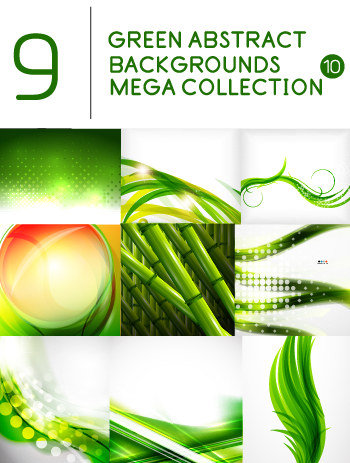 Green abstract background art vector set 03 green abstract background abstract   