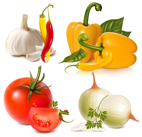 Vivid Fresh vegetables and fruits vector 02 vivid vegetables vegetable fruits fresh   