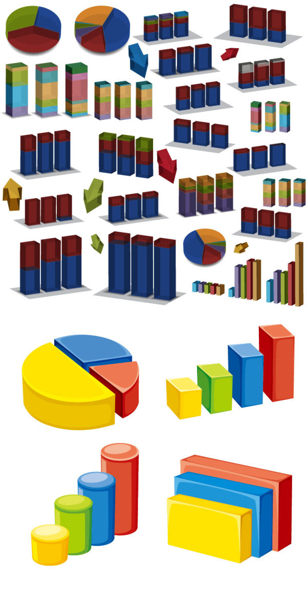 three 95646 stereo pie chart histogram Data chart arrow   