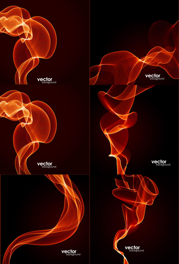 Dynamic flame lines background vector vector smoke effects flame lines flame dynamic abstract   