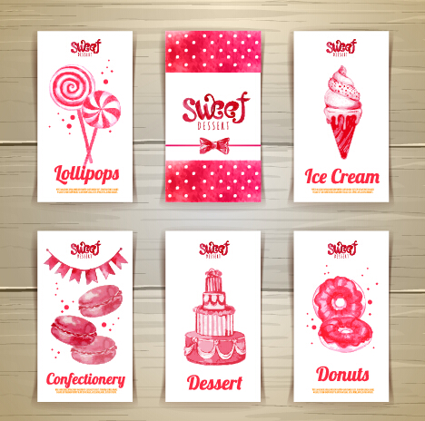 Cute sweet cards vectors material 05 sweet cute cards   