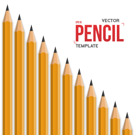 Vector colored pencil background template 08 template pencil colored background   