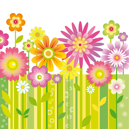 Different cartoon flower mix design vector 03 flowers flower different cartoon   