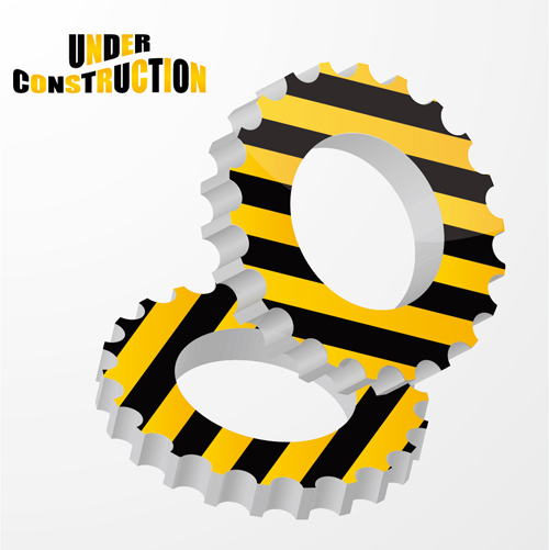 Construction sign with gearwheel vector 01 sign gearwheel construction   
