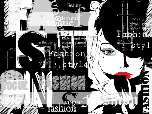 Woman with fashion elements template vector 03 woman template vector template fashion elements fashion   