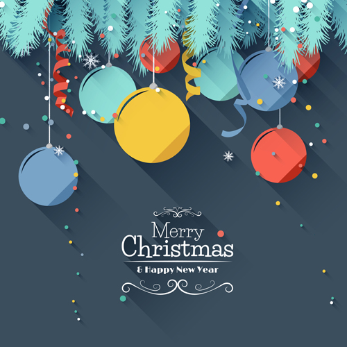 Christmas ball flat styles vector styles flat christmas ball   