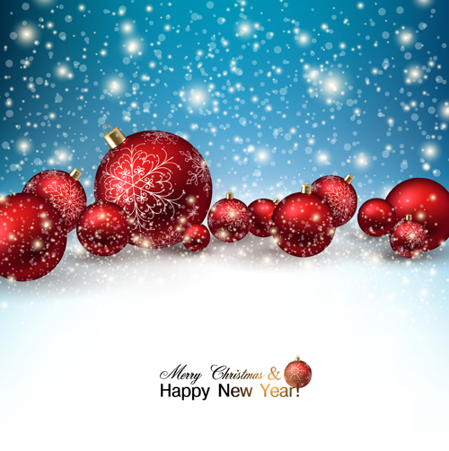 2015 Christmas and New Year baubles background vector 02 new year christmas baubles background 2015   