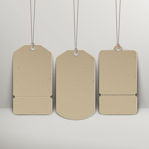 Blank tags template vector set 09 template tags blank   