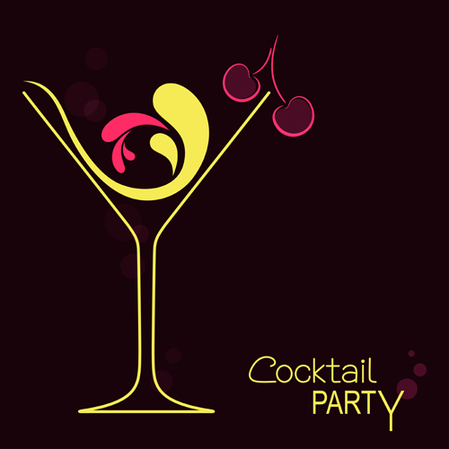 Cocktails logos creative vector material 05 logos creative cocktails   