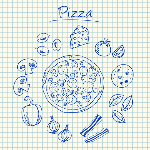 Hand Drawn Fast food elements 04 hand-draw hand drawn food fast food elements element   