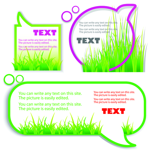 Green grass with cloud for text vector material 02 text material green grass cloud   