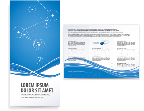 Set of Tri fold business brochure cover vector 04 Tri fold cover business brochure   