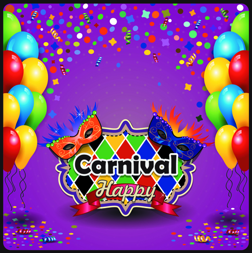 Carnival night background with mask vector 02 night mask carnival background   