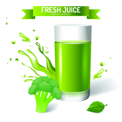 Fresh Juice with ribbon design graphic vector 06 ribbon juice fresh   