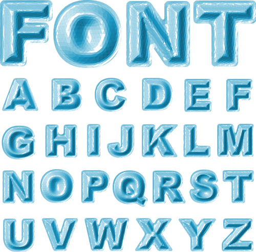 Blister alphabet fonts vector material material fonts alphabet   