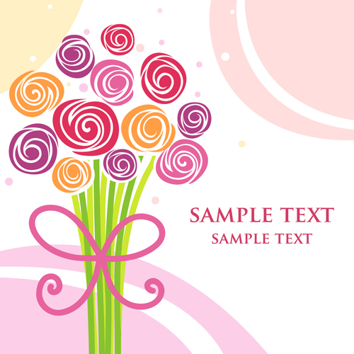 Different cartoon flower mix design vector 05 flowers flower different cartoon   