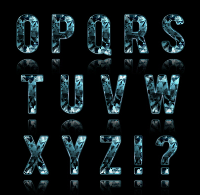 Blue diamond alphabet creative vector 02 diamond alphabet   