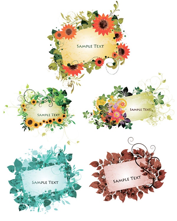 Floral Border card vector lace card   