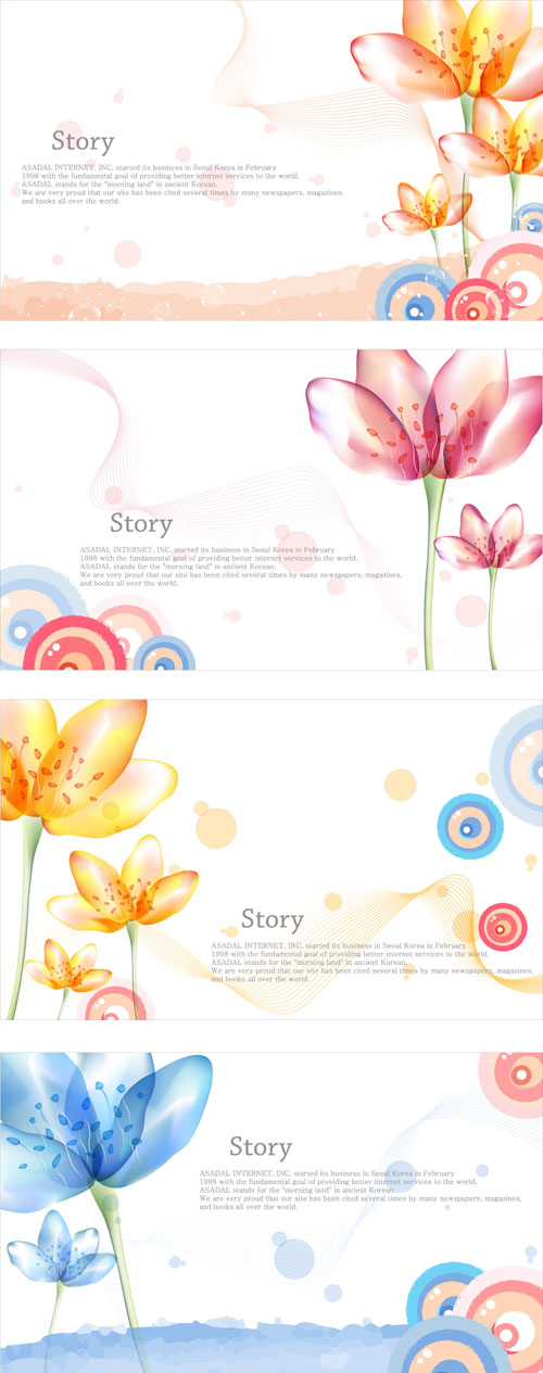 Elegant dream flowers background vector 02 flowers flower elegant Dream flower dream background vector background   