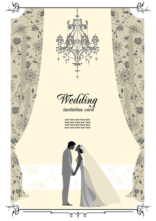 Romantic Wedding elements Backgrounds vector 04 wedding romantic elements element   