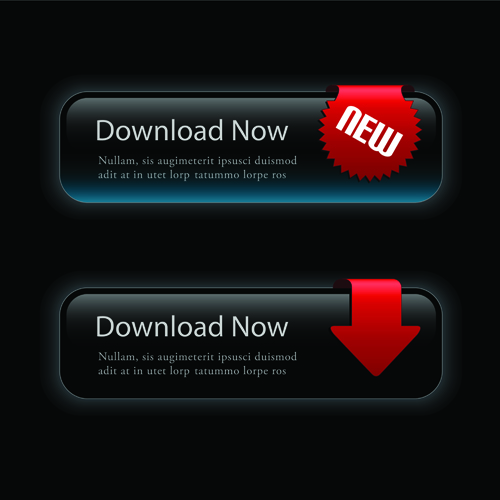 Set of Black texture web Button vector graphics 01 web button texture web texture button   