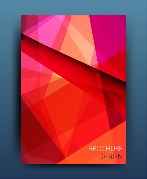 Magazine or brochure colored abstract cover vector 04 magazine cover colored brochure abstract   