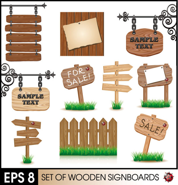 Wooden signboards vector background 02 wooden signboards board   