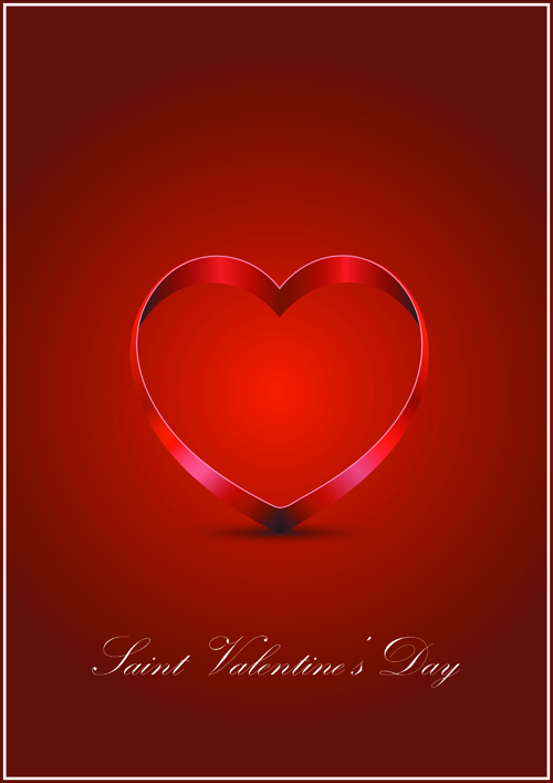 Elements Romantic Red Valentine Cards vector 01 Valentine romantic red elements element cards card   