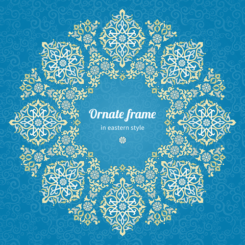 Ornate eastern style floral background vector 04 ornate floral background floral eastern   