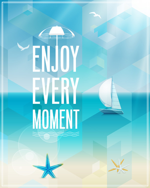 Retro summer elements vector 02 summer Retro font elements element   