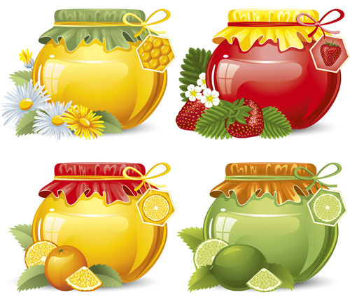 Elements of Honey and Bees vector set 05 honey elements element bees   