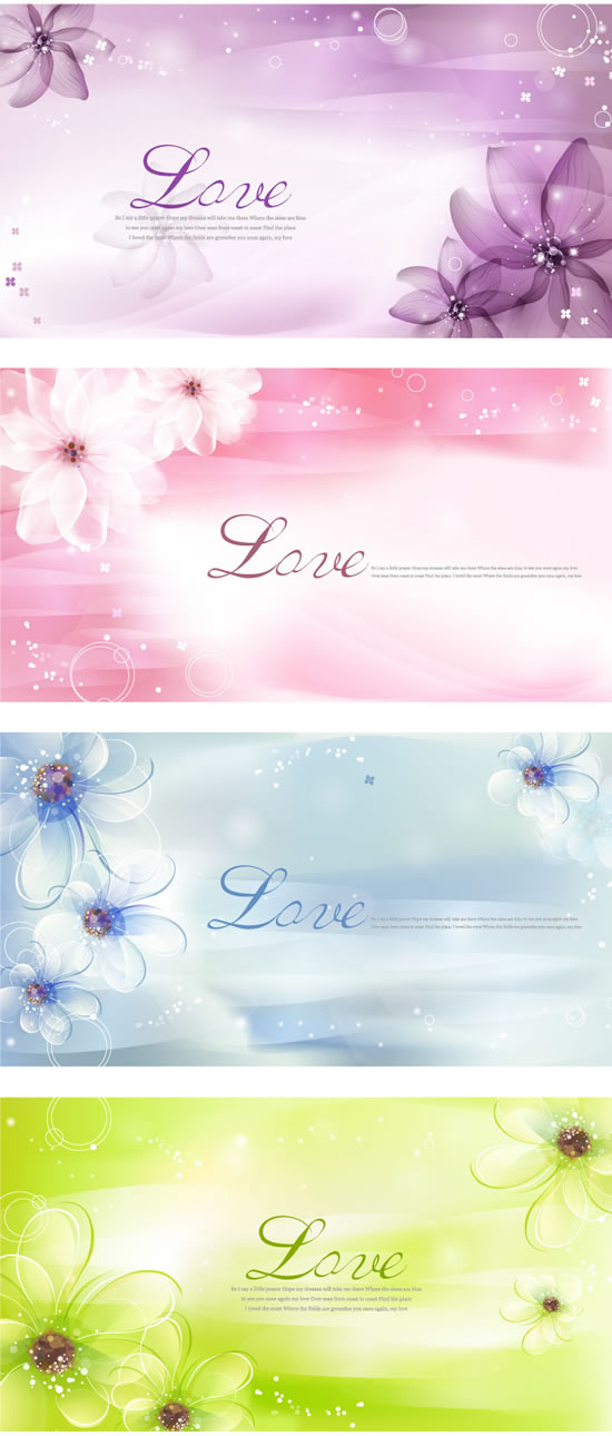 Dream flower background vector graphics pictures fantasy Dream flower leaves buds background   