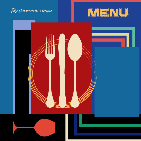 Vintage style Restaurant menu cover vector 02 Vintage Style vintage restaurant menu cover   