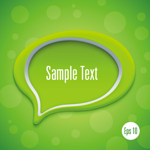 3D Speech Bubble vector template 03 template speech bubble   