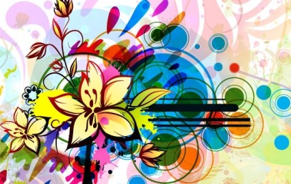 Vector Floral Background graphic floral colorful background   