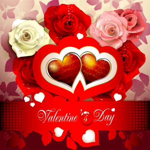 Sweet Valentine day card design vector 02 Valentine day Valentine sweet card   