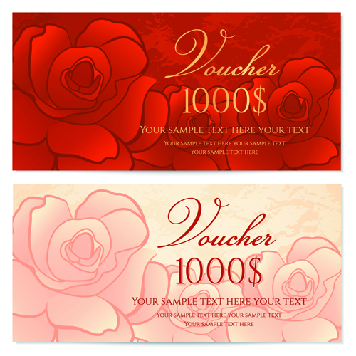 Exquisite vouchers template design vector set 08 voucher template exquisite   