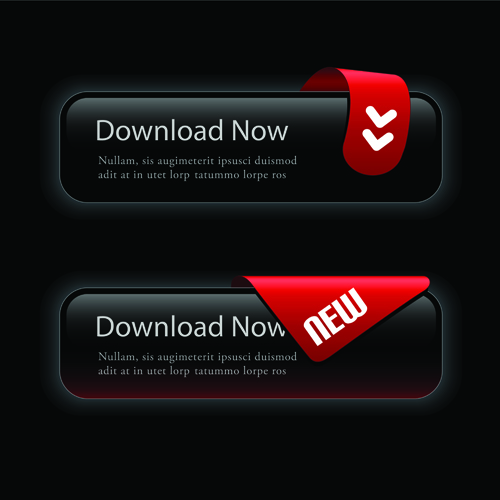 Set of Black texture web Button vector graphics 03 web button texture web texture button   