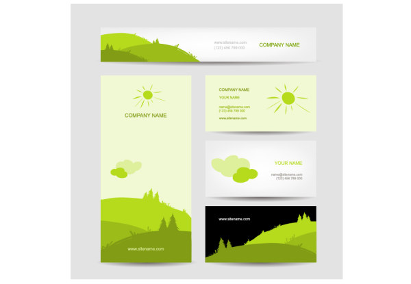 Fresh scenery card creative vector scenery scene fresh creative card   