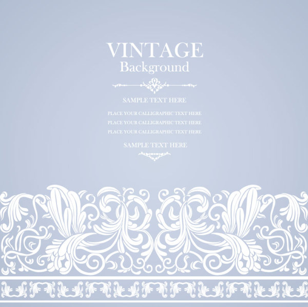 Vintage background with floral vector 03 vintage floral   