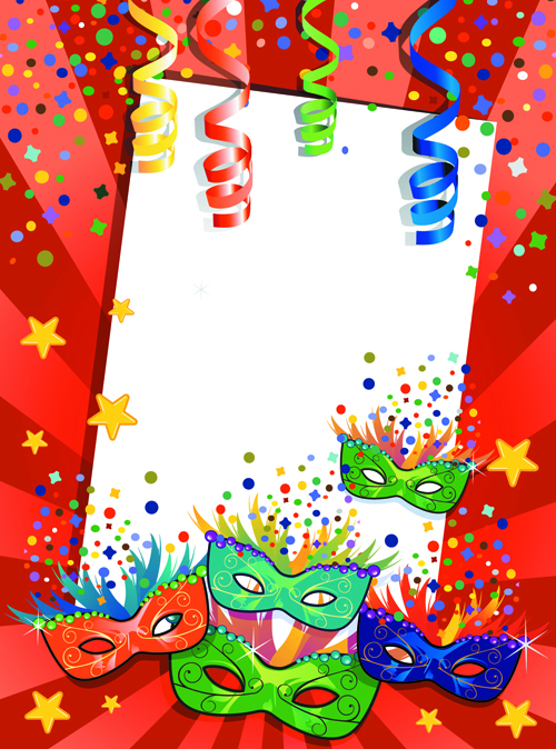 Carnival night background with mask vector 01 night mask carnival background   