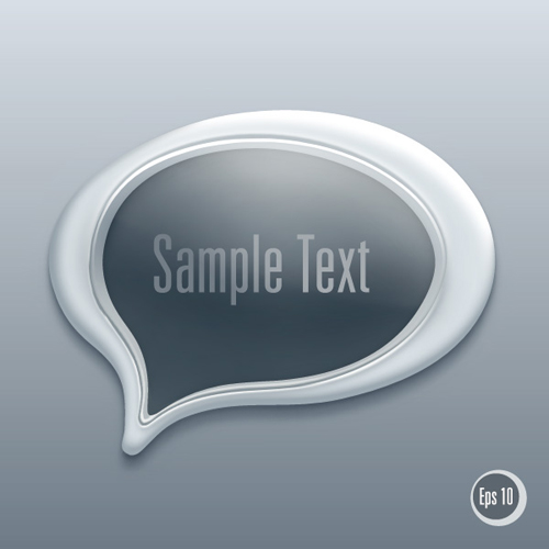 3D Speech Bubble vector template 01 speech bubble   