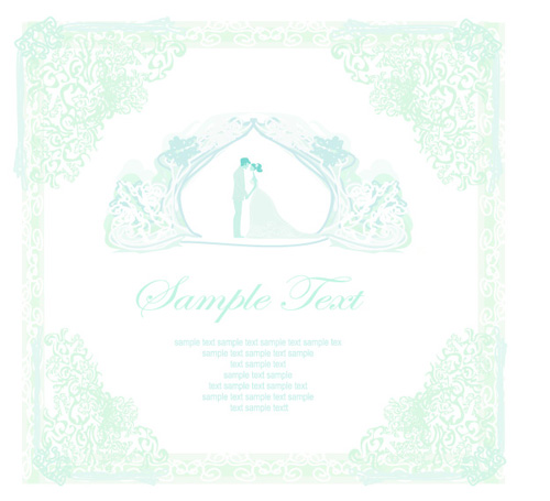 Shallow color Wedding backgrounds art vector 04 wedding Shallow color   