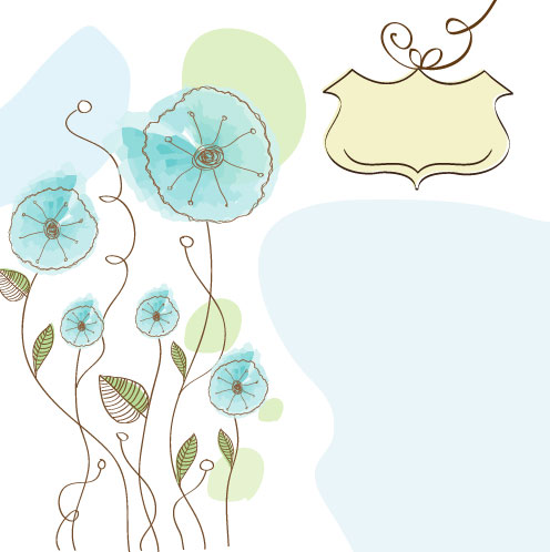 Hand drawn cute Flowers vector 03 hand drawn flowers flower cute   