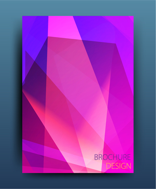 Magazine or brochure colored abstract cover vector 07 magazine cover colored brochure abstract   